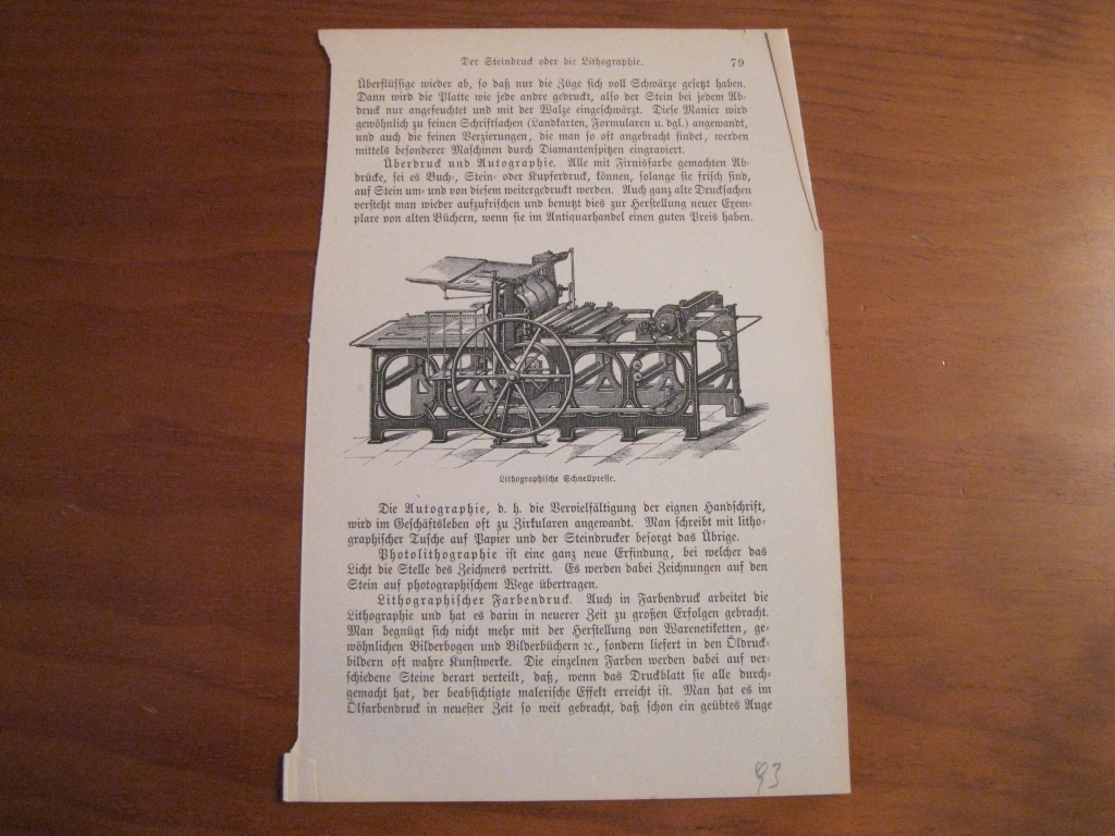 Máquina litográfica, 1893. Anónimo